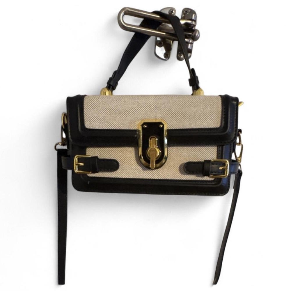 SHEIN Black and Cream Crossbody Bag